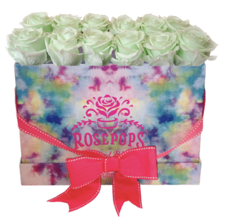 12 Roses Rectangle - Tie Dye