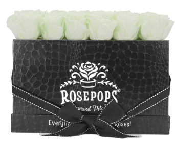 18 Roses Rectangle - Black Croc