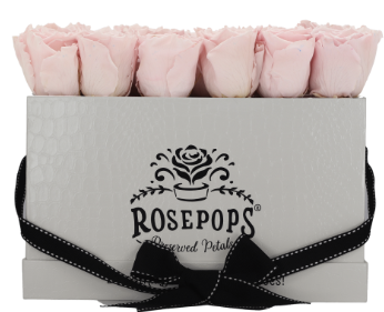 18 Roses Rectangle - White Croc