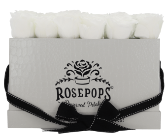 18 Roses Rectangle - White Croc