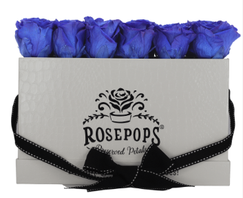 18 Roses Rectangle - White Croc
