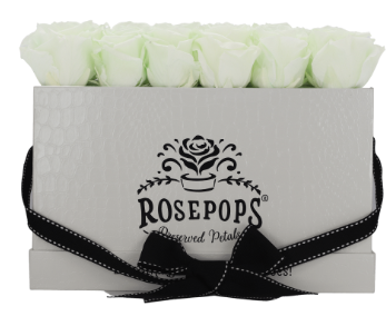 18 Roses Rectangle - White Croc