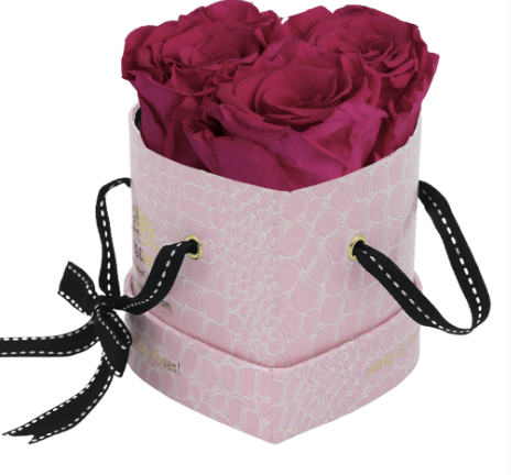 3 Roses Heart- Pink Croc