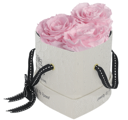 3 Roses Heart- White Croc