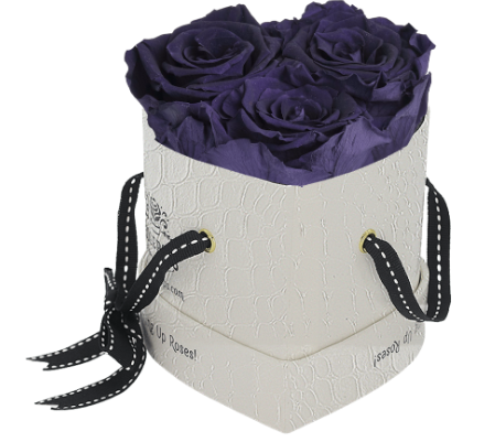 3 Roses Heart- White Croc