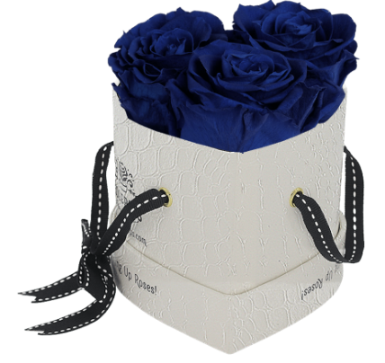 3 Roses Heart- White Croc