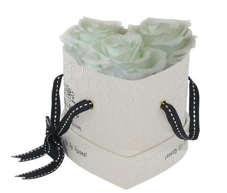 3 Roses Heart- White Croc