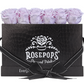 6 Roses Rectangle - Black Croc