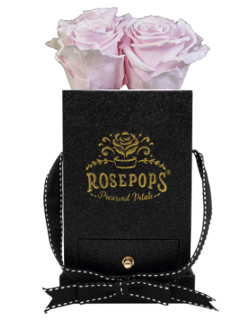 4 Roses Square with Drawer - Black Diamonds