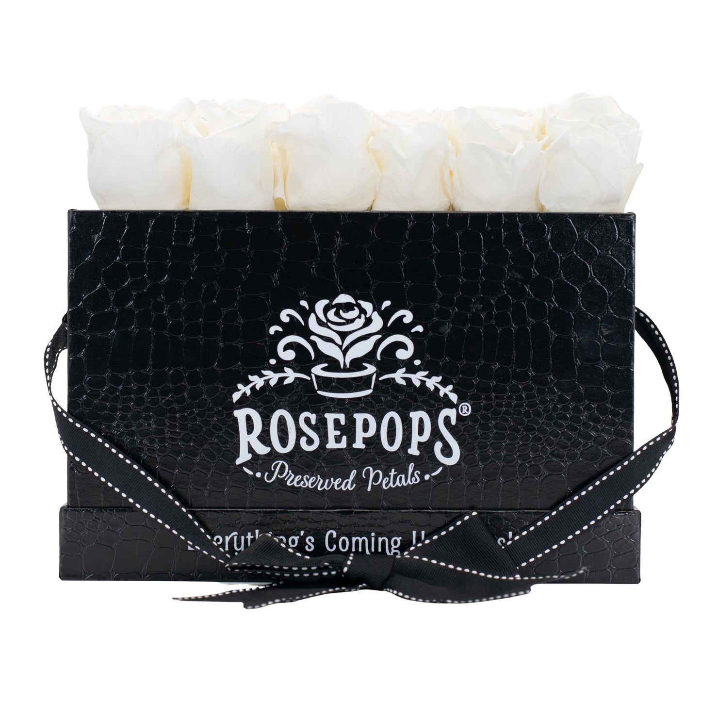 12 Roses Rectangle - Black Croc