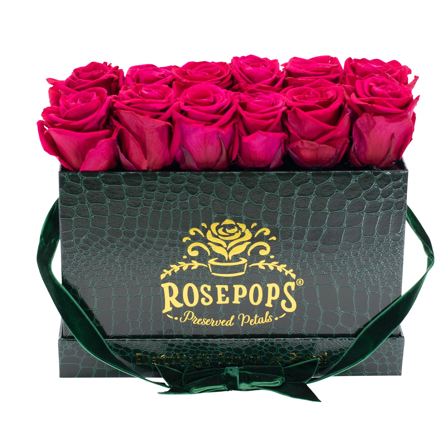 12 Roses Rectangle - Hunter Green