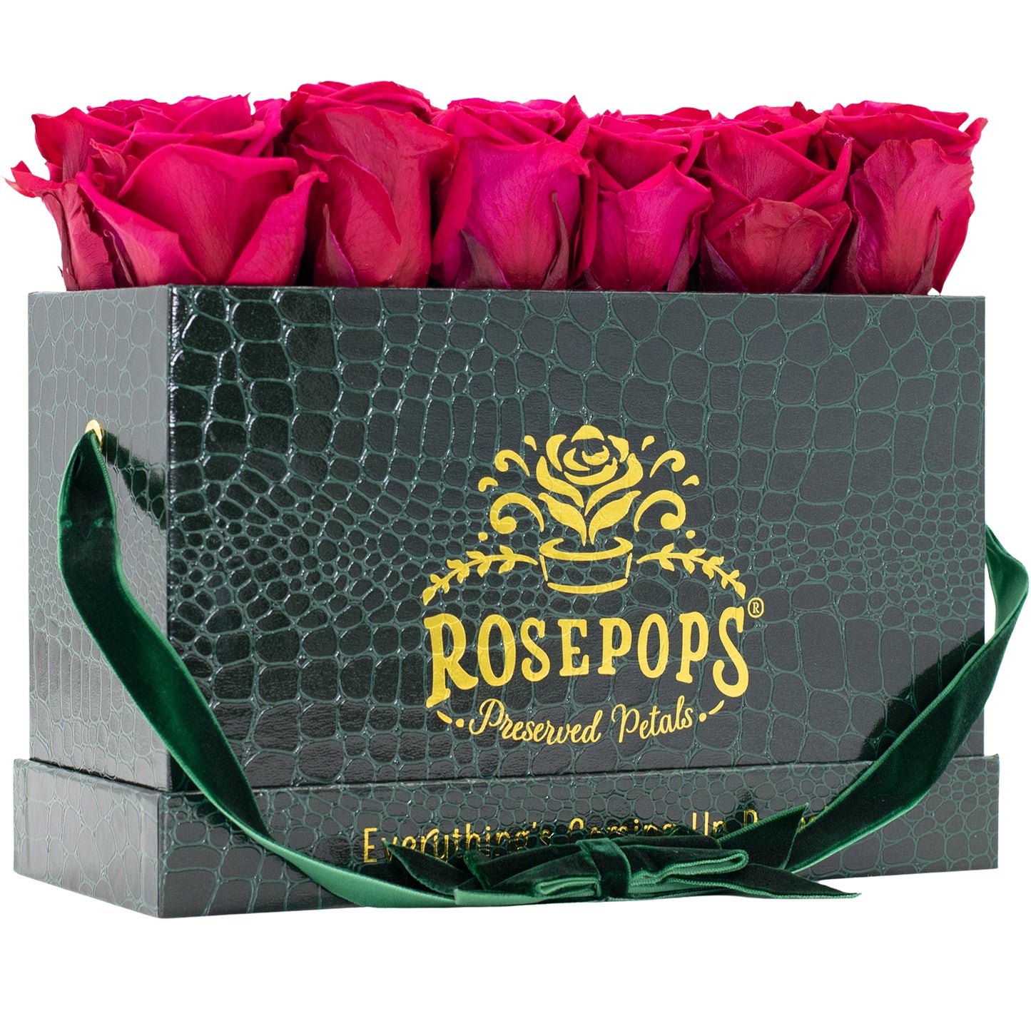 12 Roses Rectangle - Hunter Green
