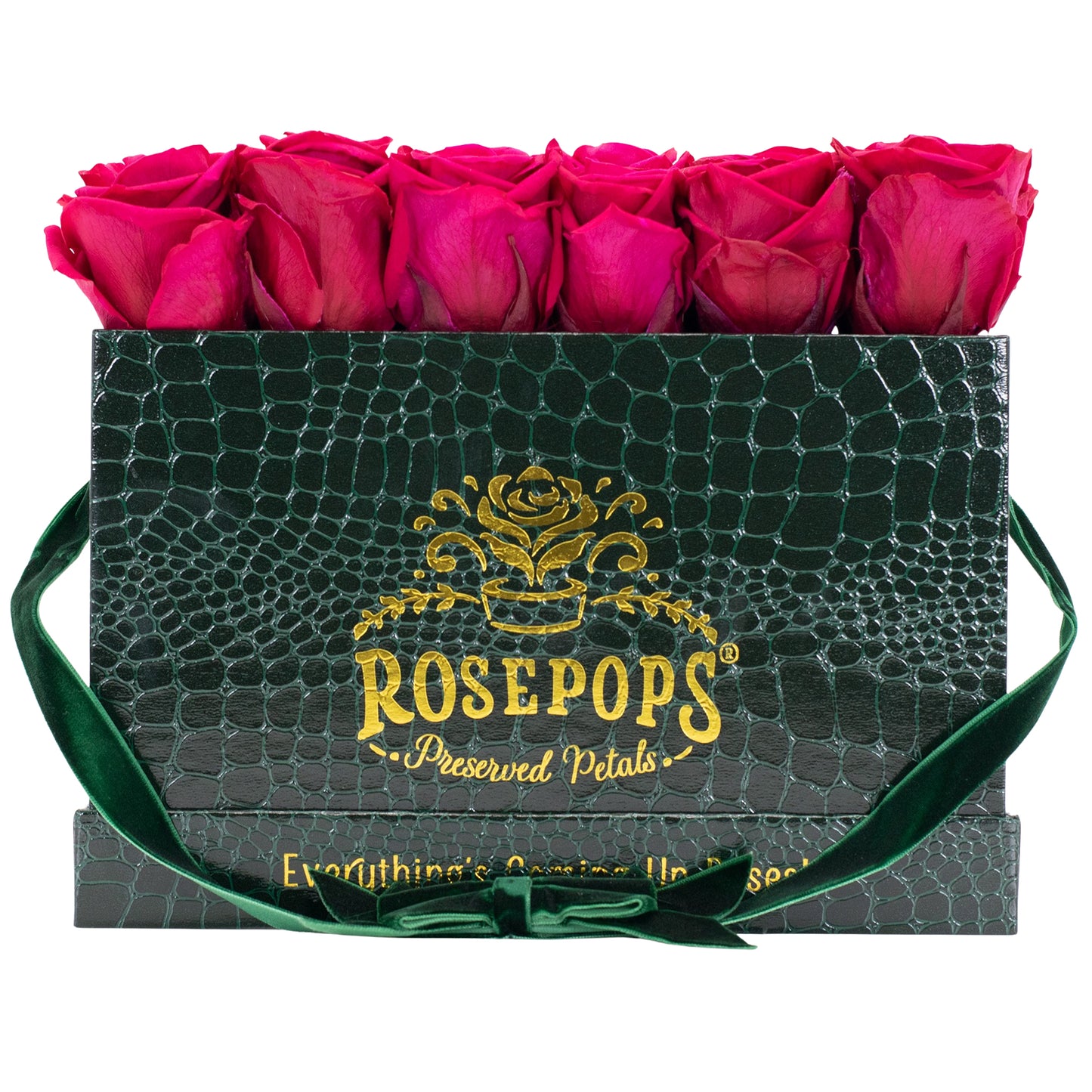 12 Roses Rectangle - Hunter Green