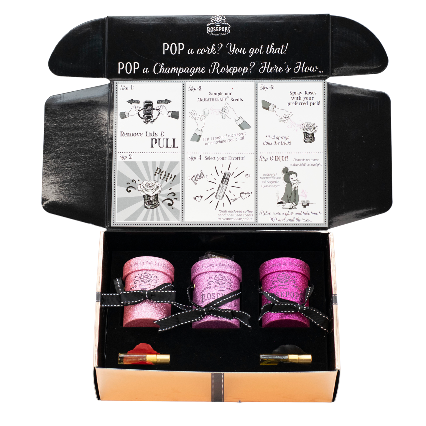 Flight of Rosés Champagne POPs