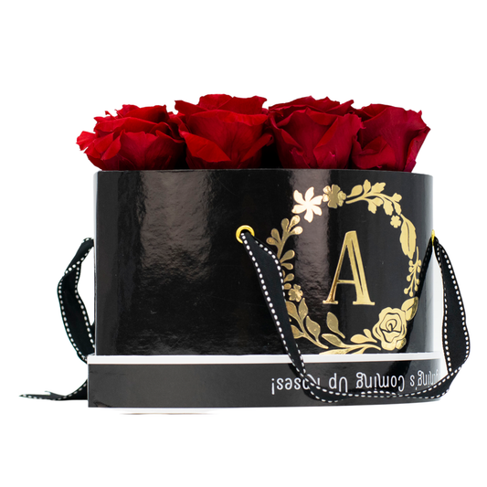 Black Monogrammed Lucky 13 - Cherry Roses