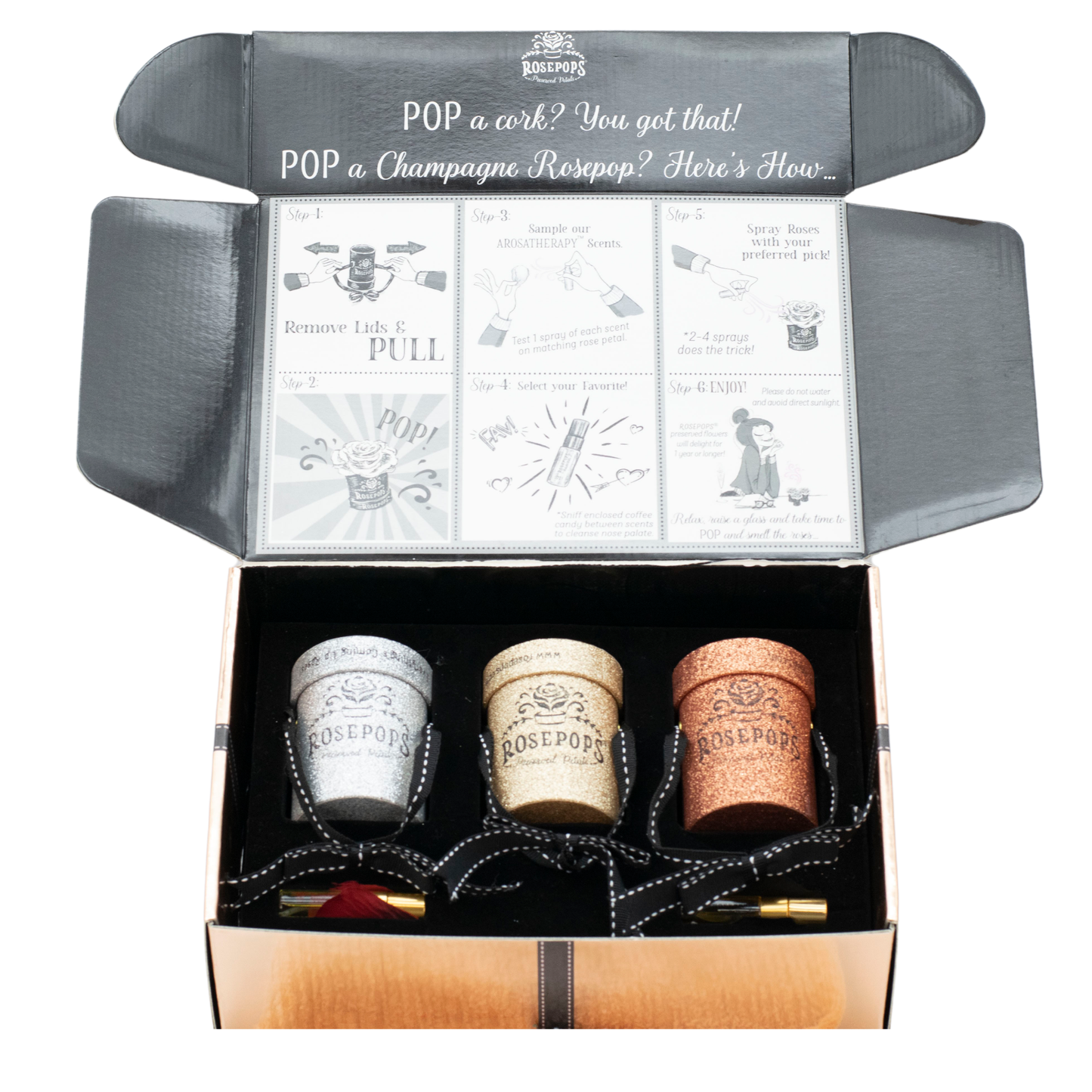 Flight of Golds Champagne POPs