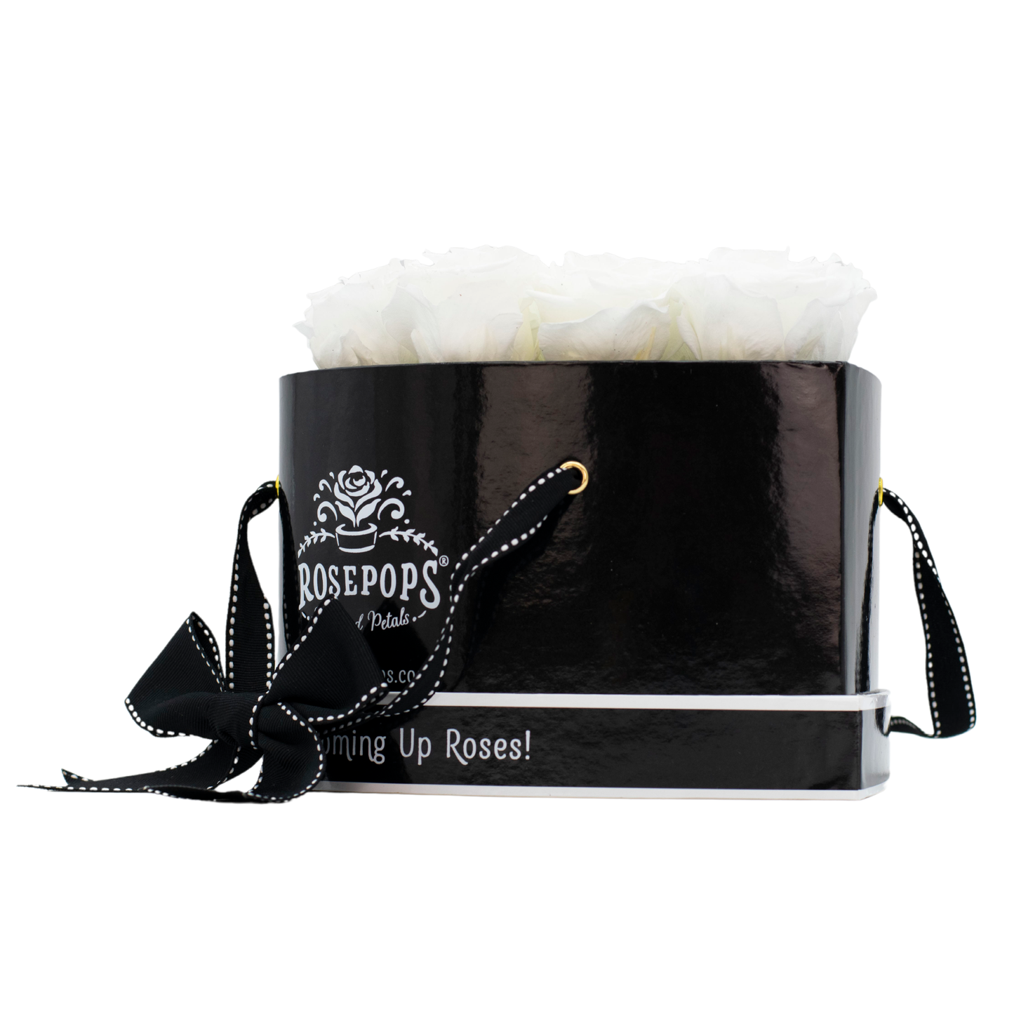 Black Monogrammed Lucky 13 - Marshmallow Fluff Roses