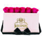 Pink Monogrammed Pop of the Line - 18 Raspberry Punch Roses