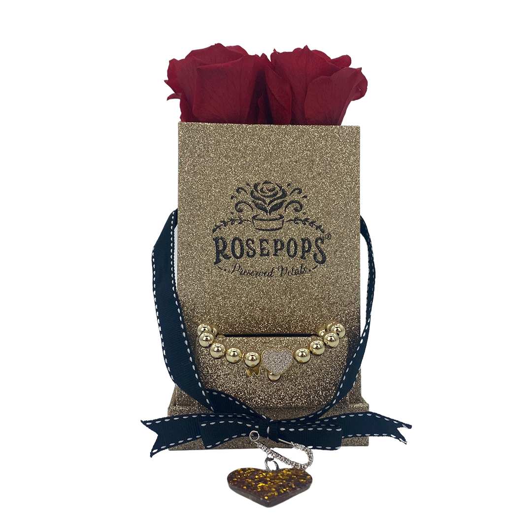 POP Rocks with a Heart - 4 Red Roses