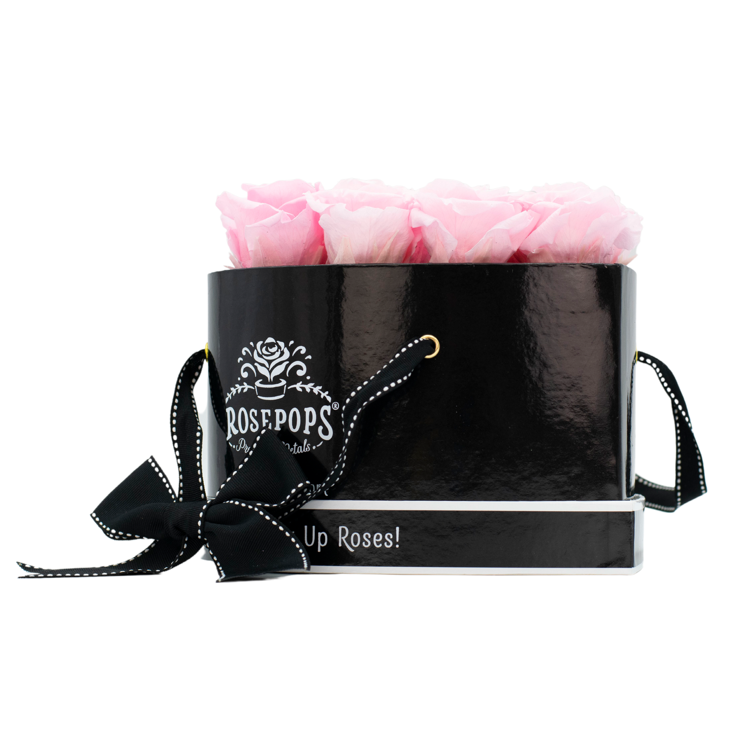 Black Monogrammed Lucky 13 - Cotton Candy Roses
