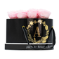 Black Monogrammed Lucky 13 - Cotton Candy Roses