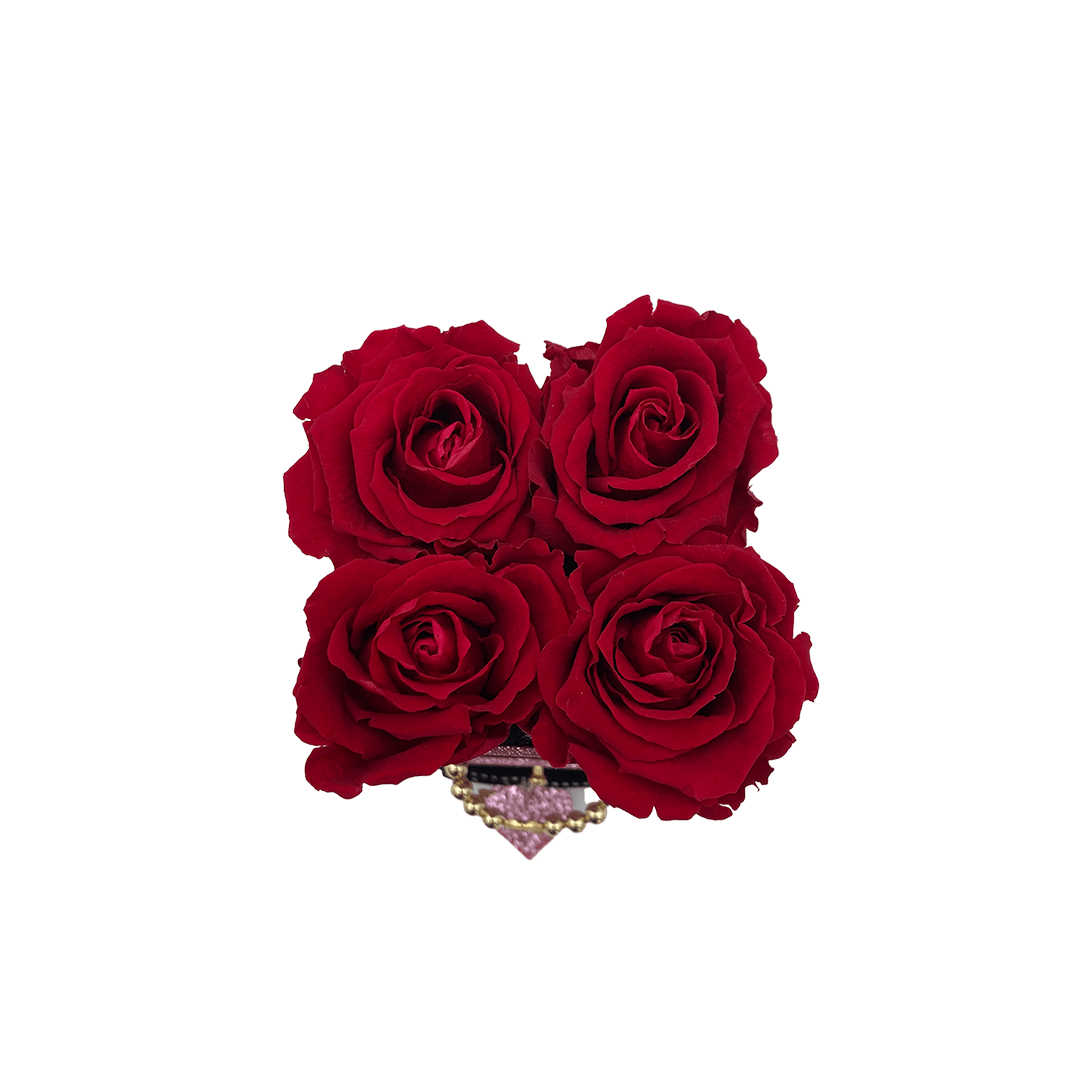 POP Rocks with a Kiss - 4 Red Roses
