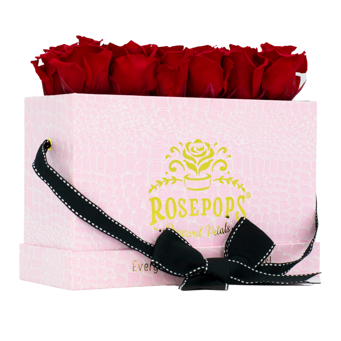 Pink Monogrammed Keeper by the Dozen - 12 Red Roses