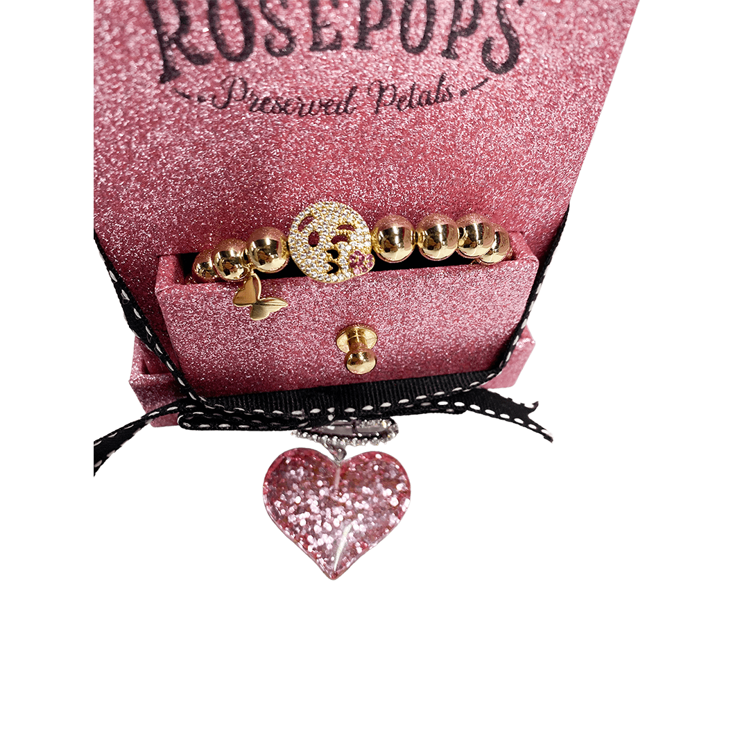 POP Rocks with a Kiss - 4 Red Roses