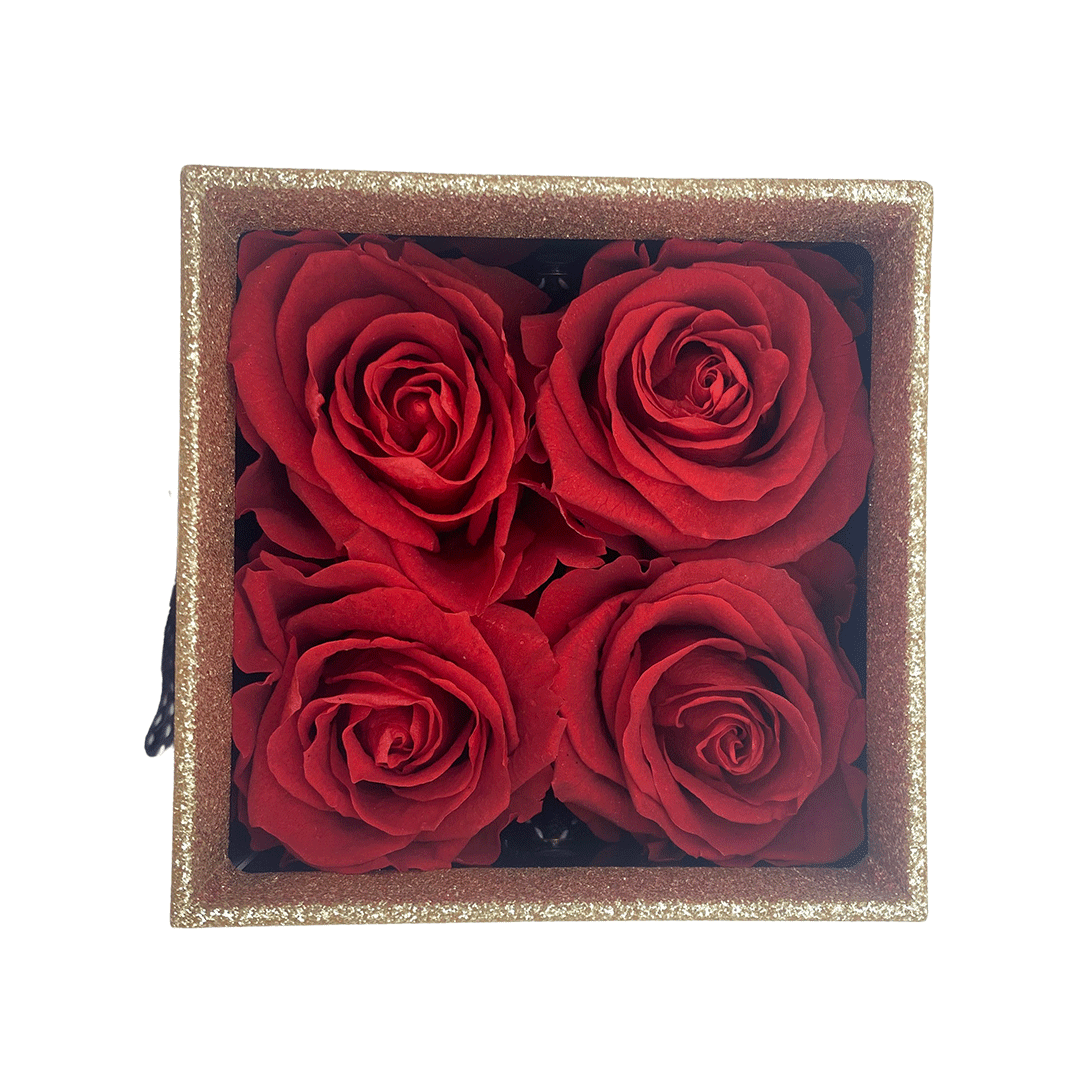 POP Rocks with a Heart - 4 Red Roses