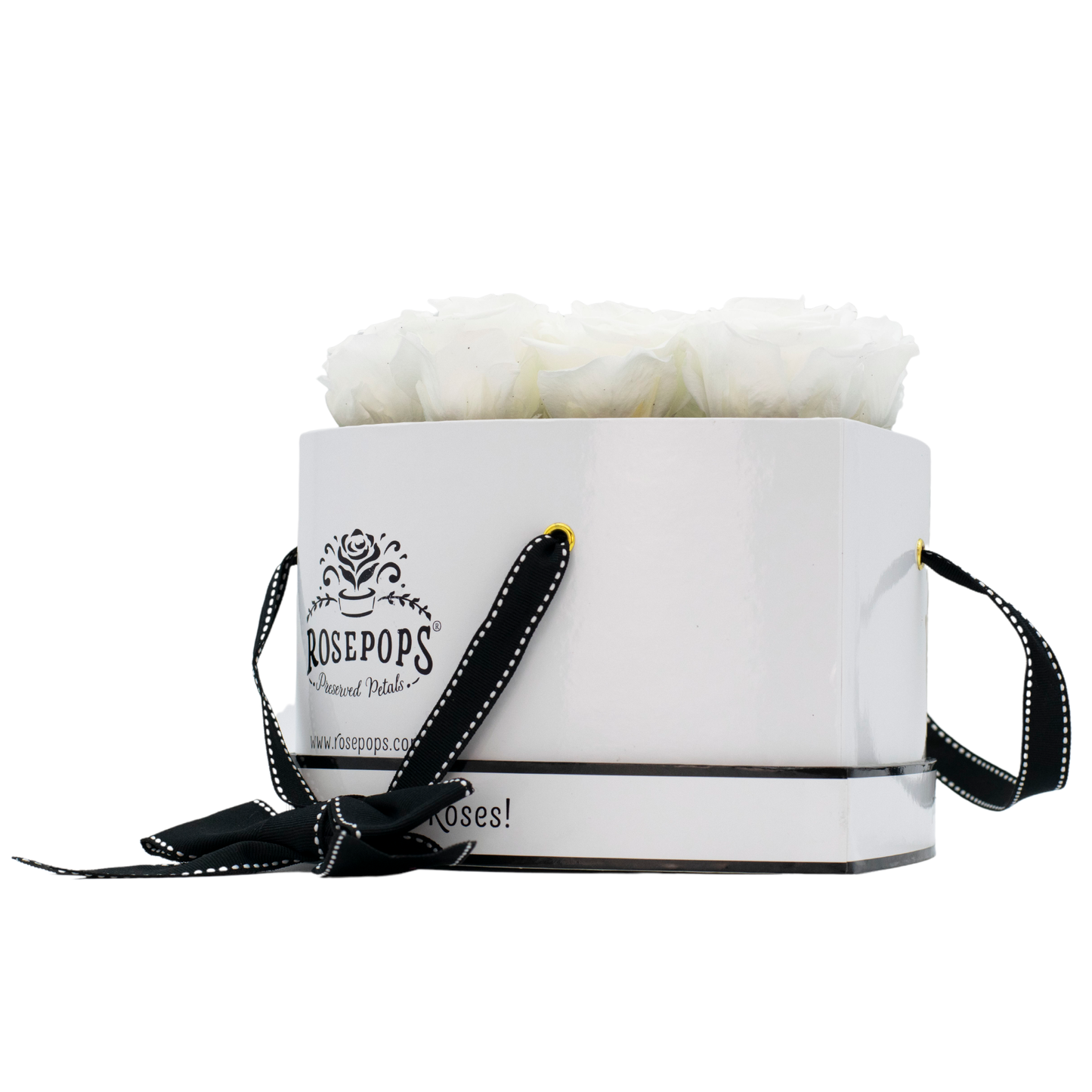 White Monogrammed Lucky 13 - Marshmallow Fluff Roses