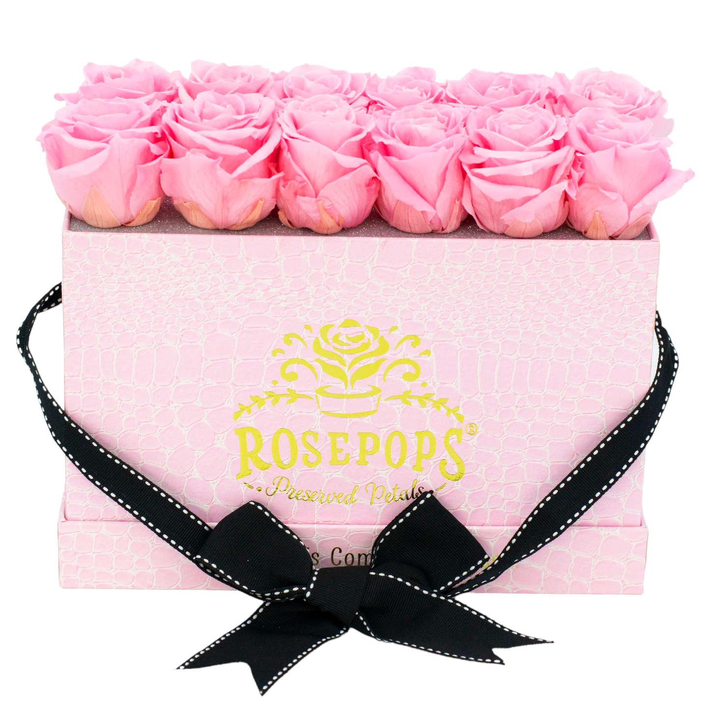 Pink Monogrammed Keeper by the Dozen - 12 Soft Pink Roses