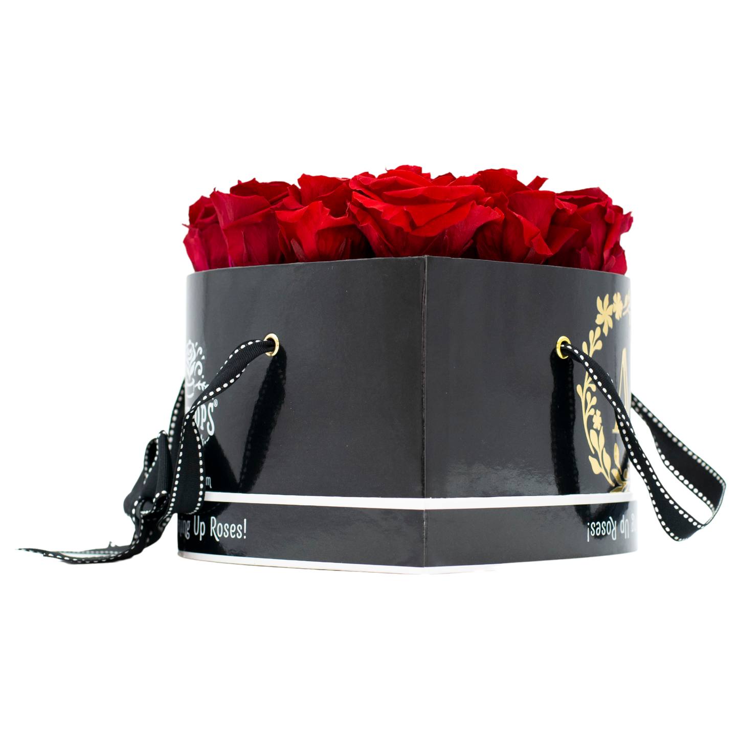 Black Monogrammed Lucky 13 - Cherry Roses