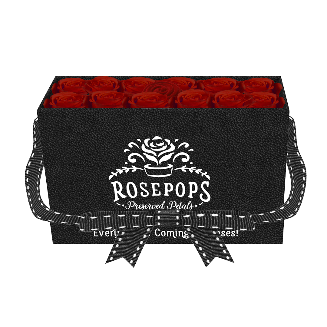 POP the Question Ring Box - 12 Red Roses