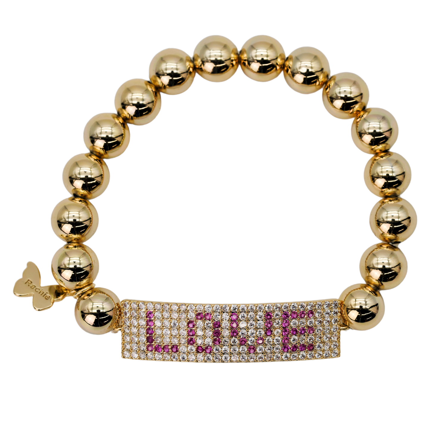 Yellow Gold Plated Pavé “LOVE” Bracelet