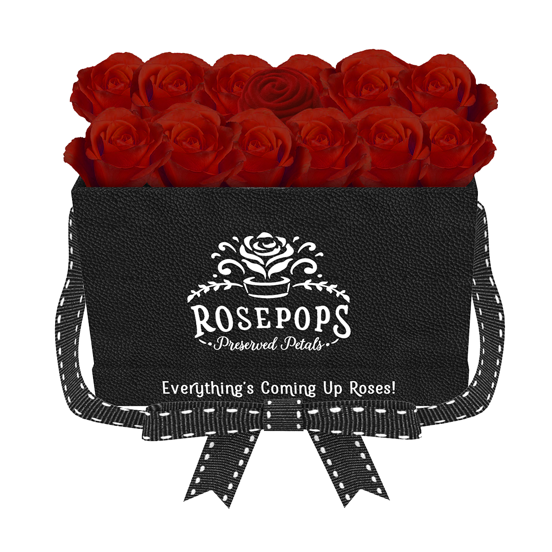 POP the Question Ring Box - 12 Red Roses