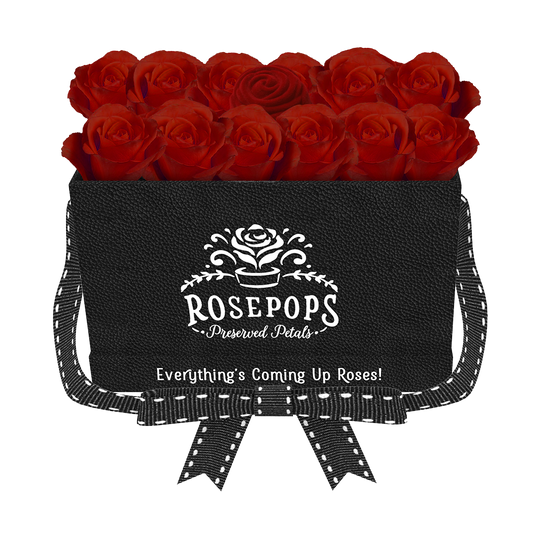 POP the Question Ring Box - 12 Red Roses