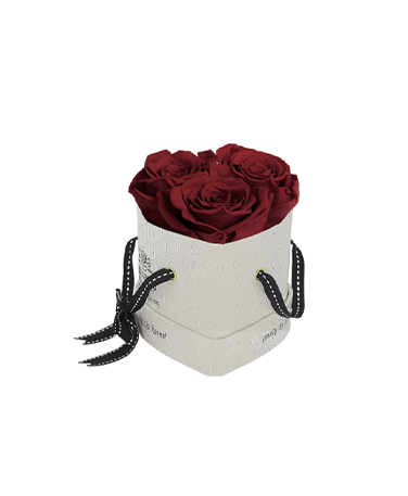 3 Roses Heart- White Croc
