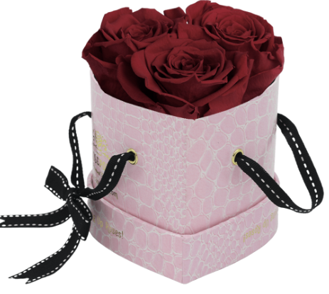 3 Roses Heart- Pink Croc