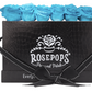6 Roses Rectangle - Black Croc