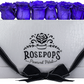 6 Roses Rectangle - White Croc