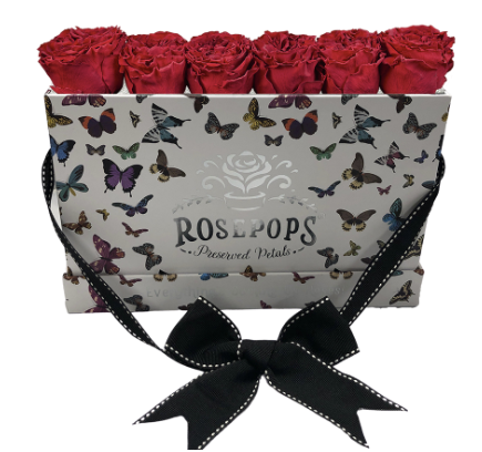 6 Roses Rectangle - Butterfly