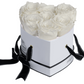6 Roses Heart- White Lacquer