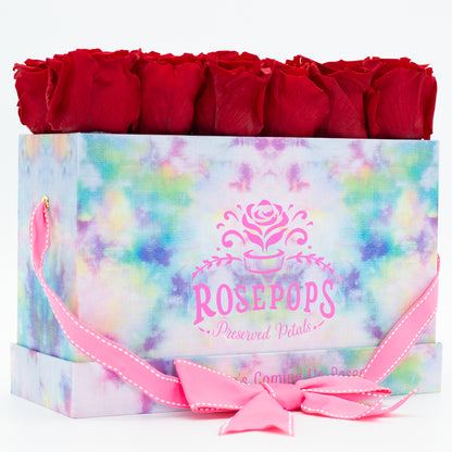 12 Roses Rectangle - Tie Dye