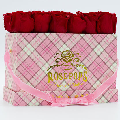 12 Roses Rectangle - Preppy Pink