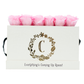 The White Monogrammed Keeper by the Dozen - Cotton Candy Roses