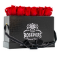 Black Monogrammed Keeper by the Dozen - 12 Red Roses