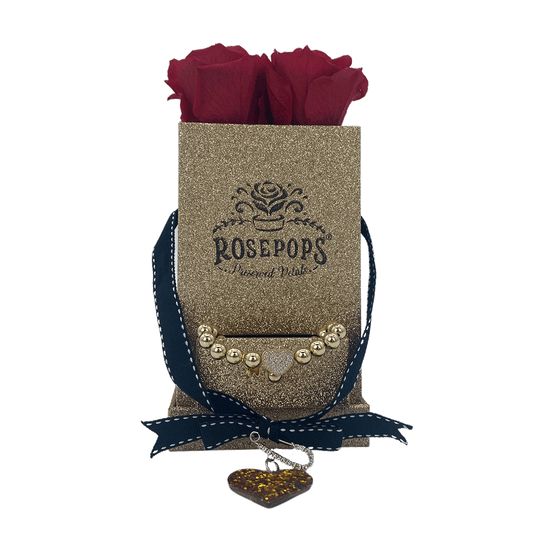 POP Rocks with a Heart - 4 Red Roses
