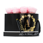 The Black Monogrammed Lucky 13 - Cotton Candy Roses