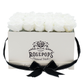 White Monogrammed Pop of the Line - 18 Marshmallow Fluff Roses