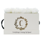 White Monogrammed Pop of the Line - 18 Marshmallow Fluff Roses